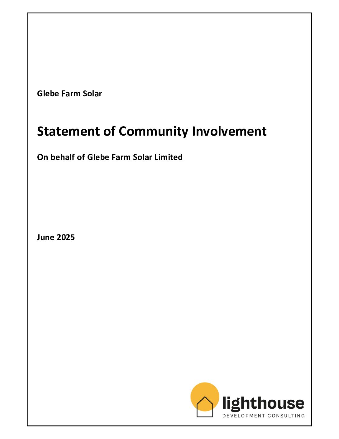 LH23 030 Glebe Farm Solar SCI